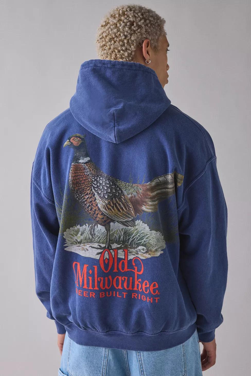 Old Milwaukee Pheasant Graphic Hoodie Sweatshirt by URBAN OUTFITTERS