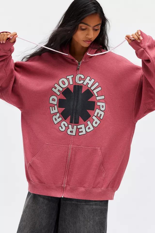 Red Hot Chili Peppers Graphic Oversized Zip Up Hoodie Sweatshirt by URBAN OUTFITTERS Red Hot Chili Peppers Graphic Oversized Zip Up Hoodie Sweatshirt by URBAN OUTFITTERS
