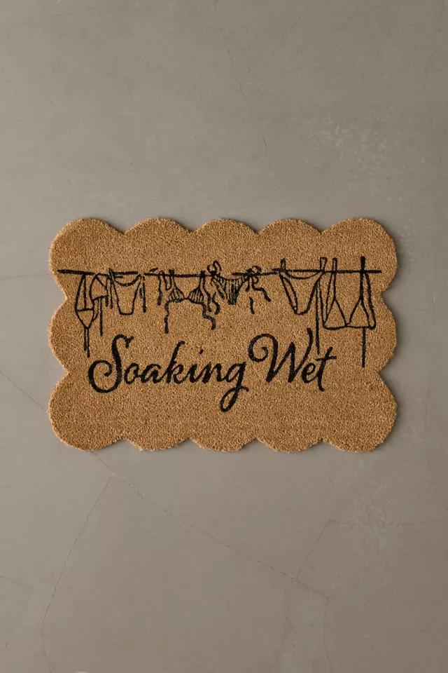 Soaking Wet Scalloped Coir Doormat by URBAN OUTFITTERS