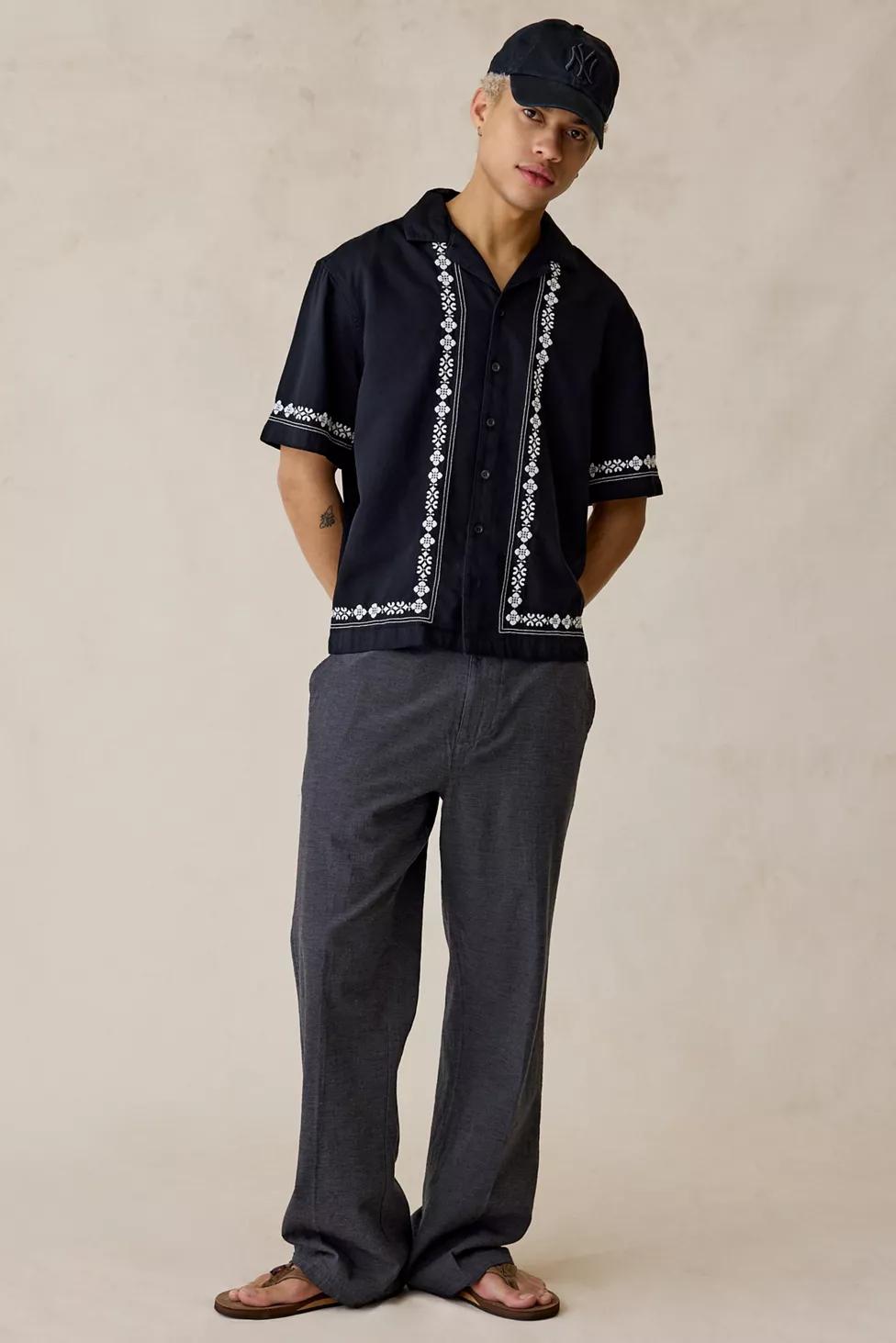 UO Chandler Linen Flare Trouser Pants by URBAN OUTFITTERS