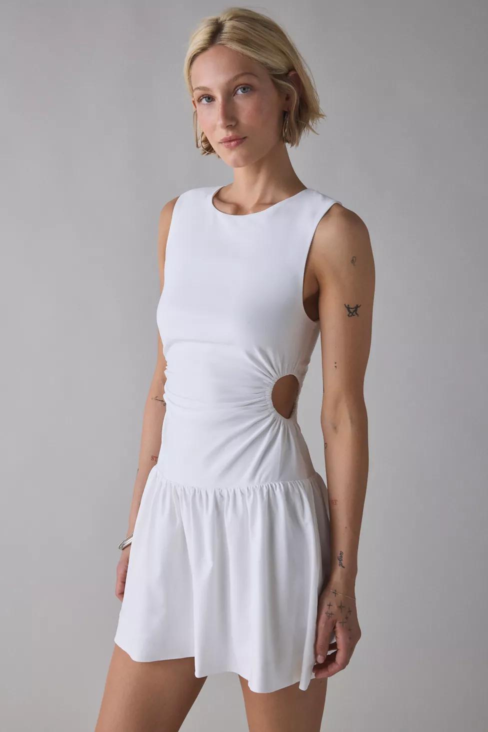 UO Ella Side Cutout Drop Waist Mini Dress by URBAN OUTFITTERS