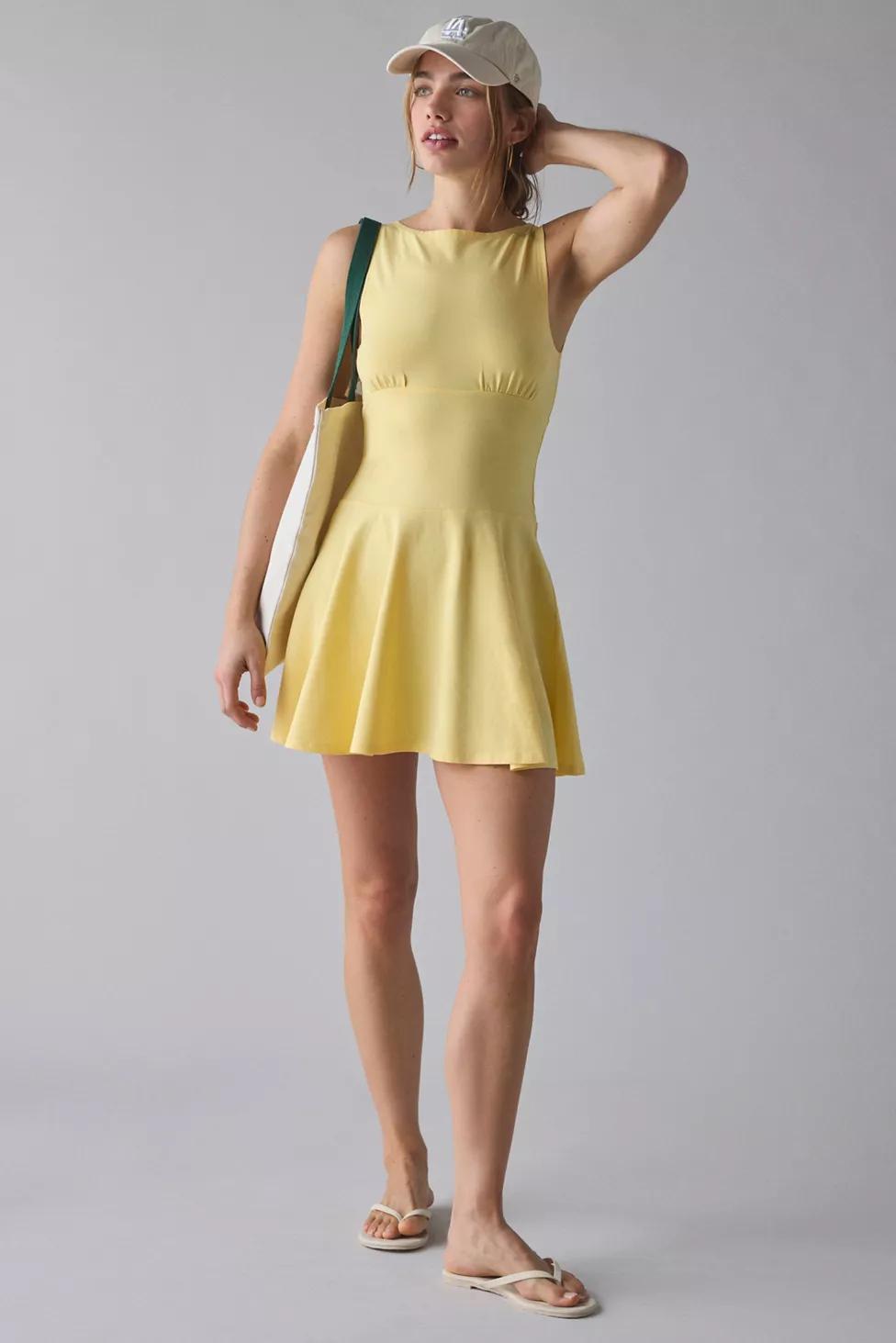 UO How Sweet Boatneck Drop Waist Knit Mini Dress by URBAN OUTFITTERS