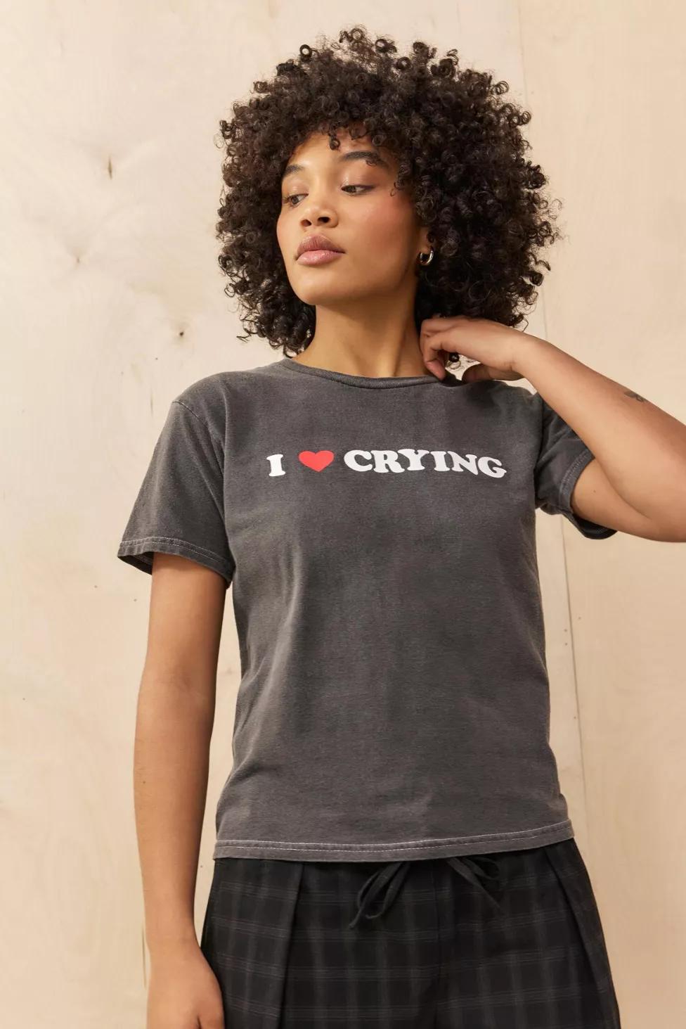 UO I love Crying Relaxed Tee by URBAN OUTFITTERS