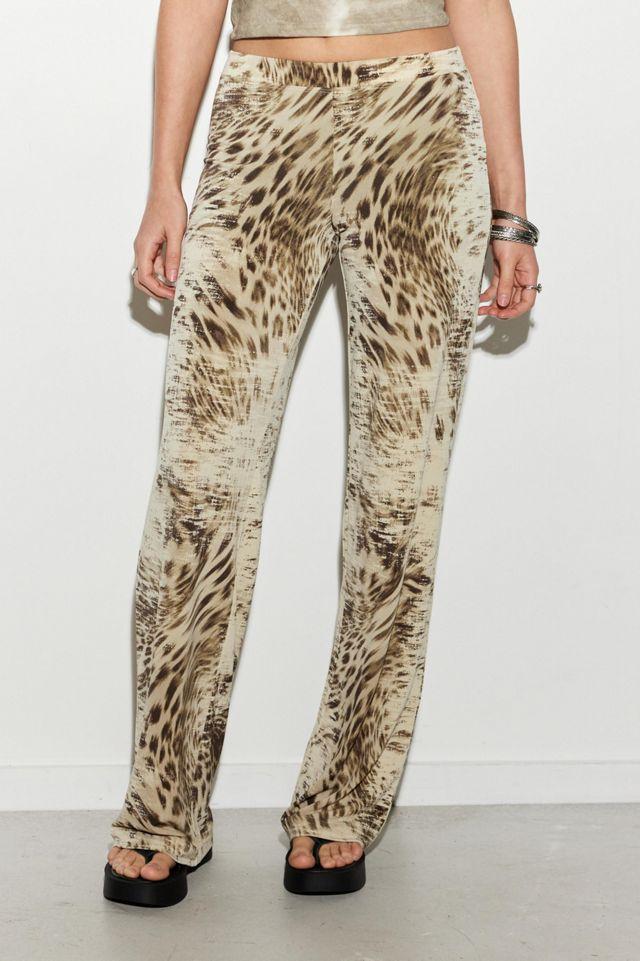 UO Leopard Print Straight-Leg Trouser Pant by URBAN OUTFITTERS