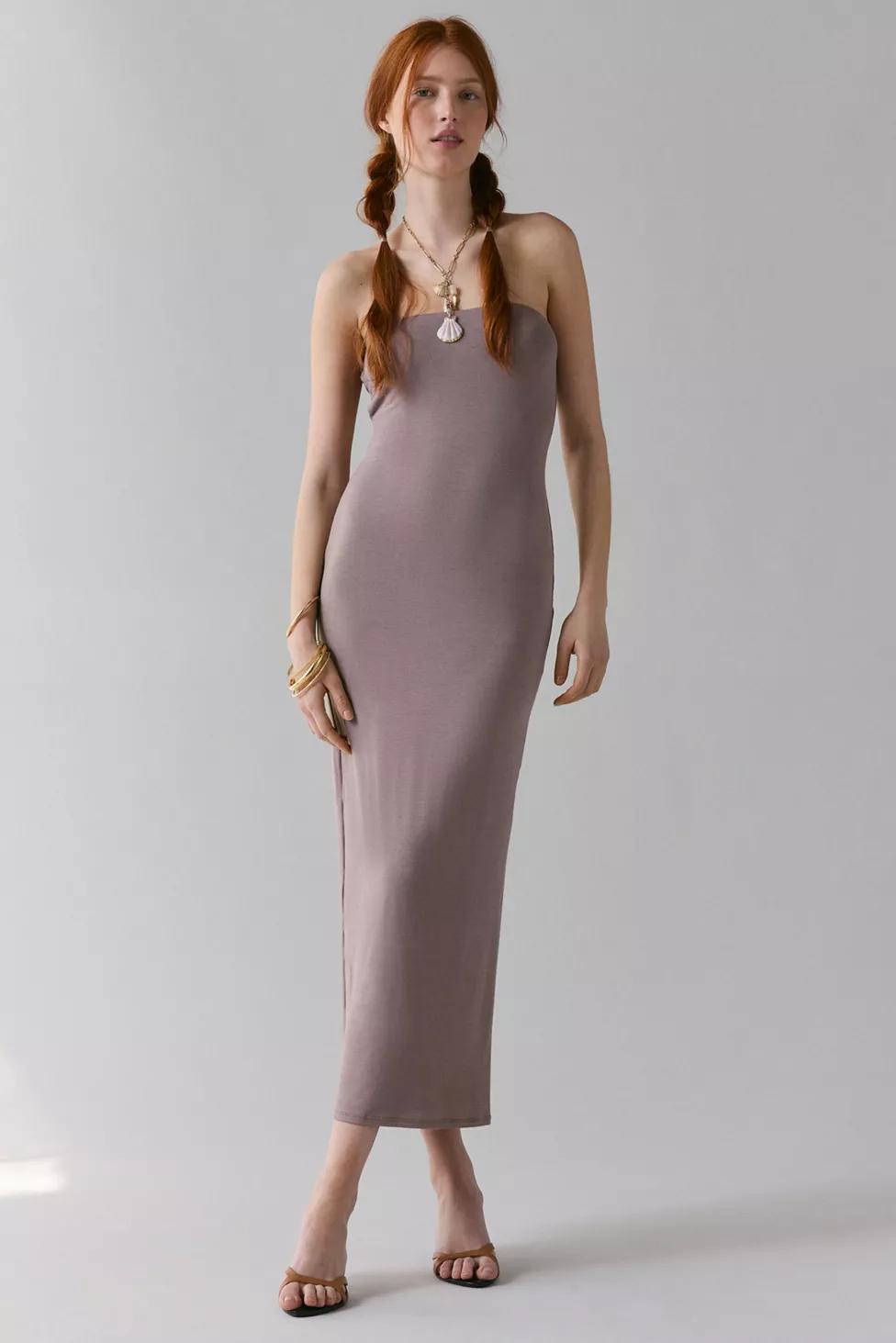 UO Nora Jersey Knit Tube Midi Dress by URBAN OUTFITTERS