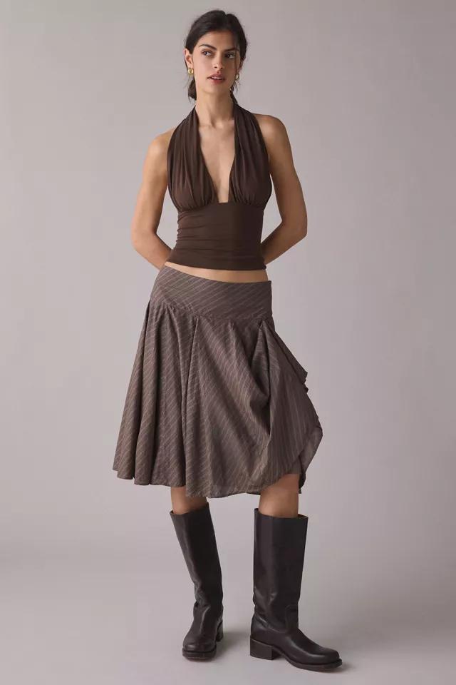 UO Olga Bustled Godet Midi Skirt by URBAN OUTFITTERS