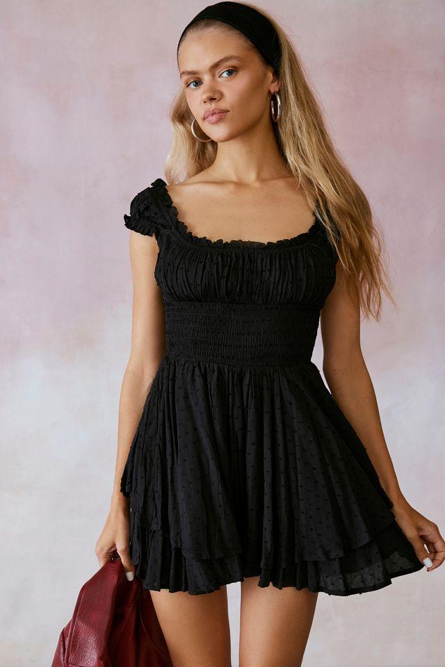 UO Rosie Smocked Tiered Ruffle Romper by URBAN OUTFITTERS UO Rosie Smocked Tiered Ruffle Romper by URBAN OUTFITTERS