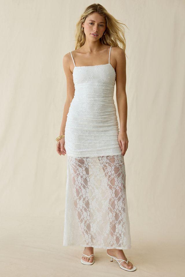 UO Soleil Social Semi-Sheer Lace Maxi Dress by URBAN OUTFITTERS