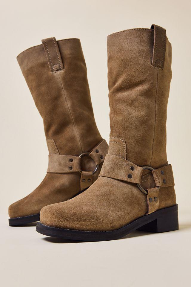 UO Suede Moto Harness Boots by URBAN OUTFITTERS