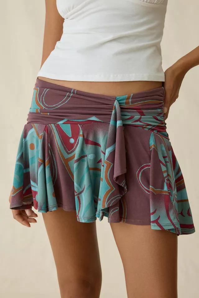 UO Surf And Sand Asymmetric Ruffle Mini Skirt by URBAN OUTFITTERS