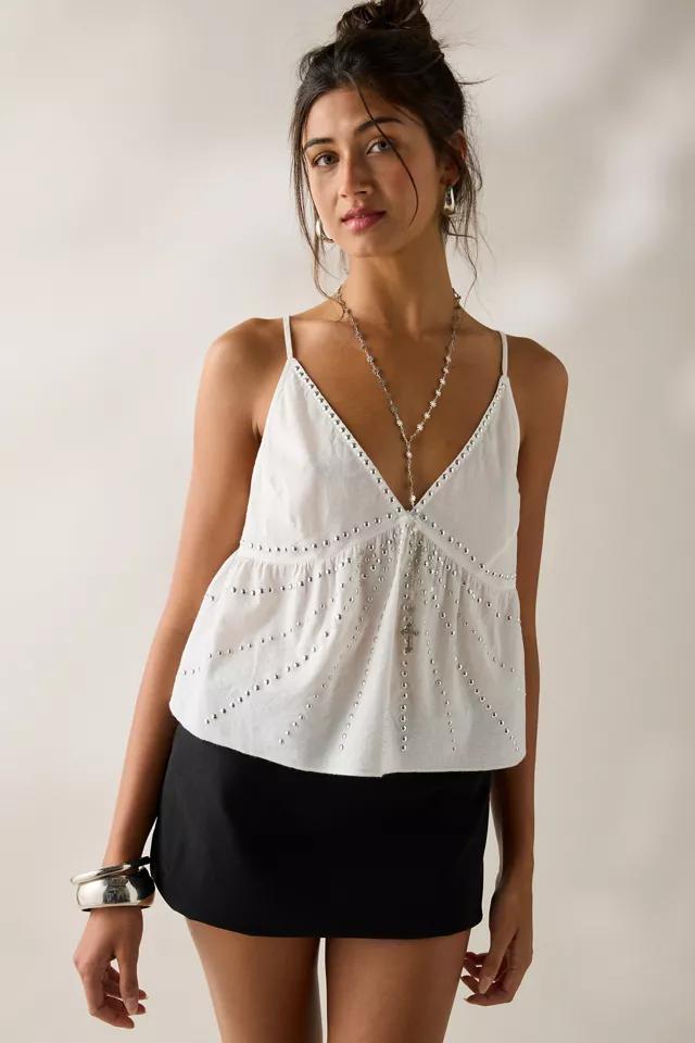 UO Victoria Studded Plunging Babydoll Cami by URBAN OUTFITTERS