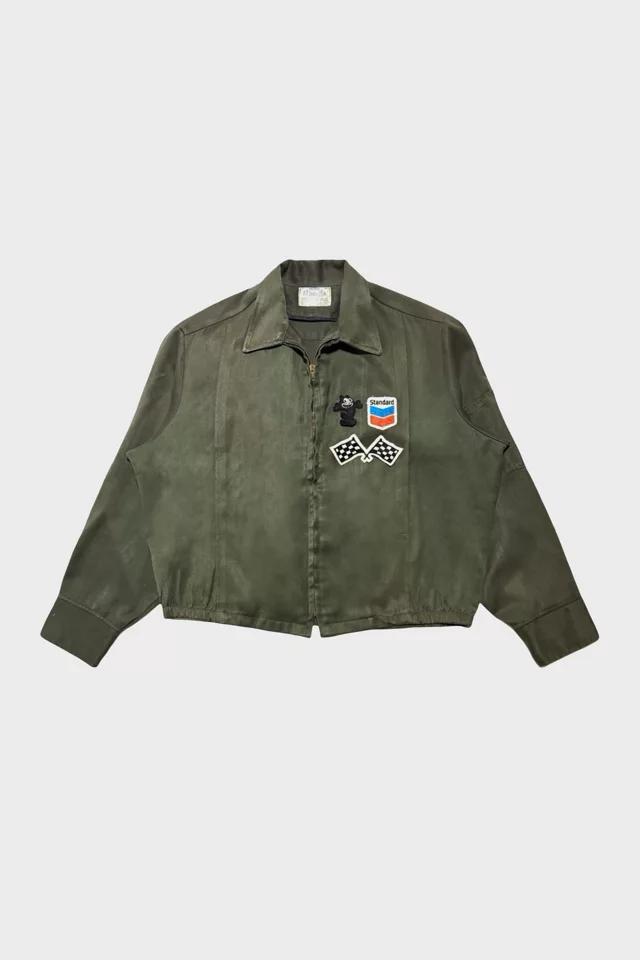 Vintage 1970's Patched Zip Front Work Jacket by URBAN OUTFITTERS