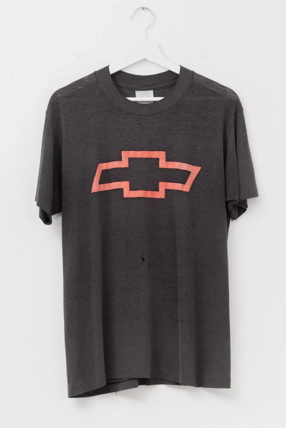 Vintage 1980s Distressed Chevy Heart Beat of America Paper Thin Graphic T-Shirt by URBAN OUTFITTERS