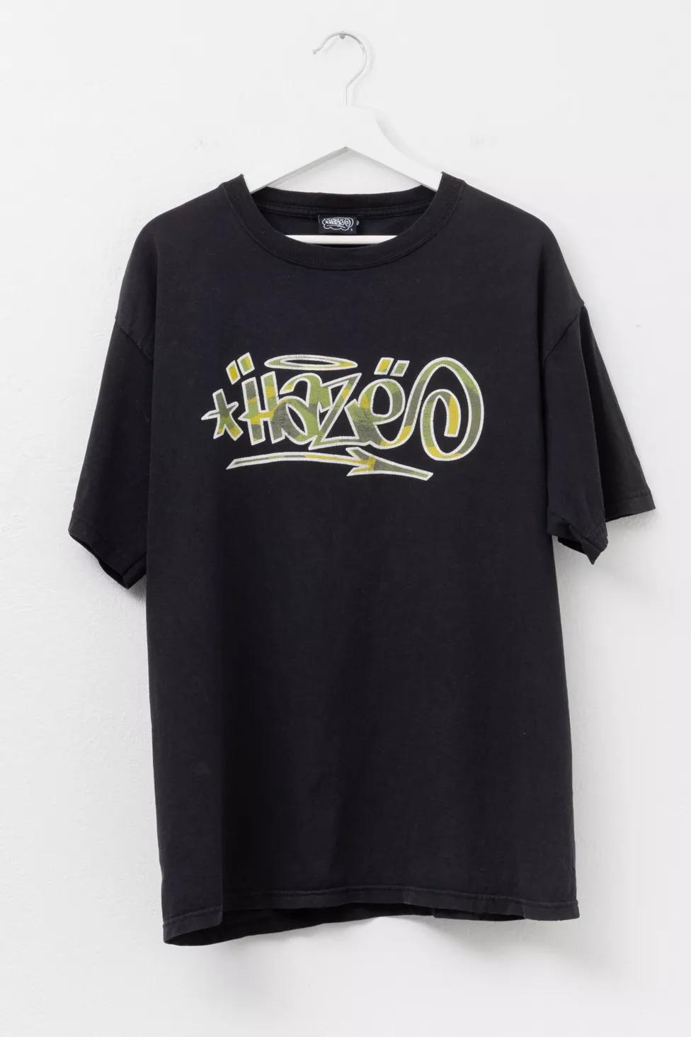 Vintage 1990s Distressed Haze Camo Logo Graphic T-Shirt by URBAN OUTFITTERS