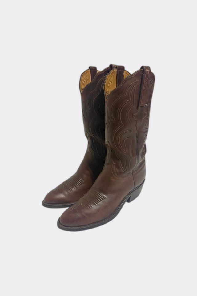 Vintage 1990s Lucchese Classics Embroidered Cowboy Boots by URBAN OUTFITTERS