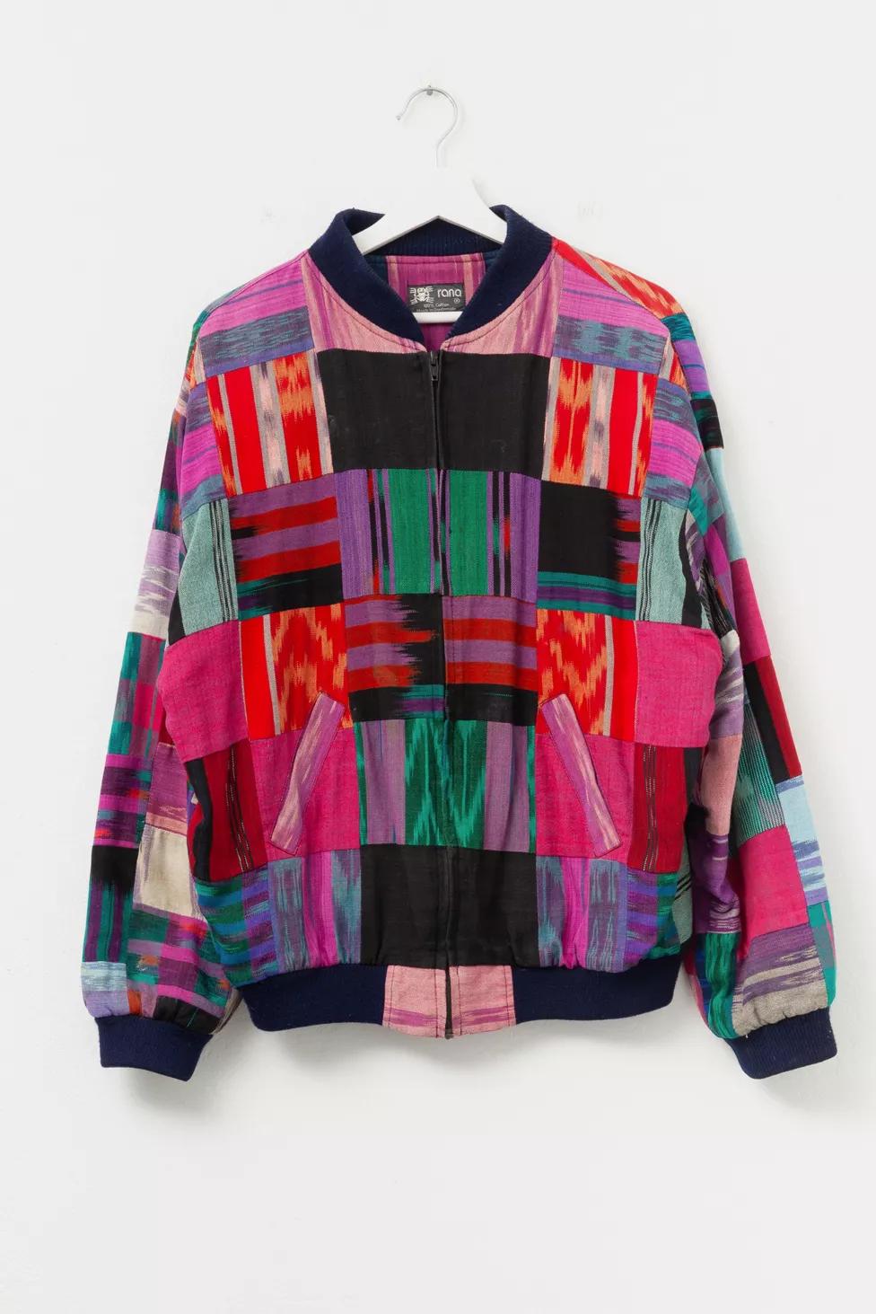 Vintage 1990s Patchwork Cotton Pattern Bomber Jacket by URBAN OUTFITTERS