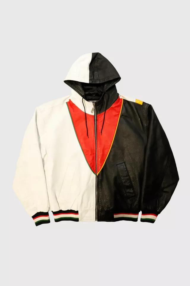 Vintage 1992 YO MTV Rap leather Hooded jacket by URBAN OUTFITTERS