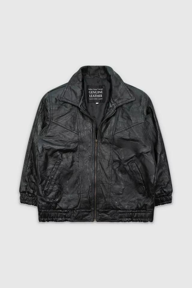 Vintage 90s Black Leather Jacket by URBAN OUTFITTERS