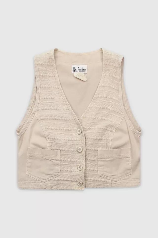 Vintage 90s Linen Vest by URBAN OUTFITTERS