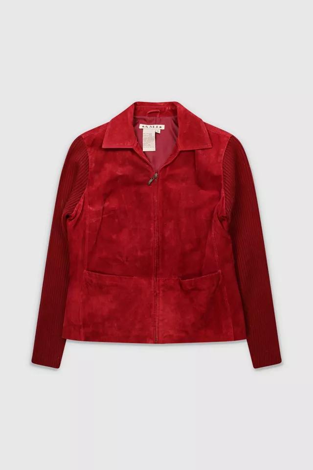 Vintage 90s Red Suede Jacket by URBAN OUTFITTERS