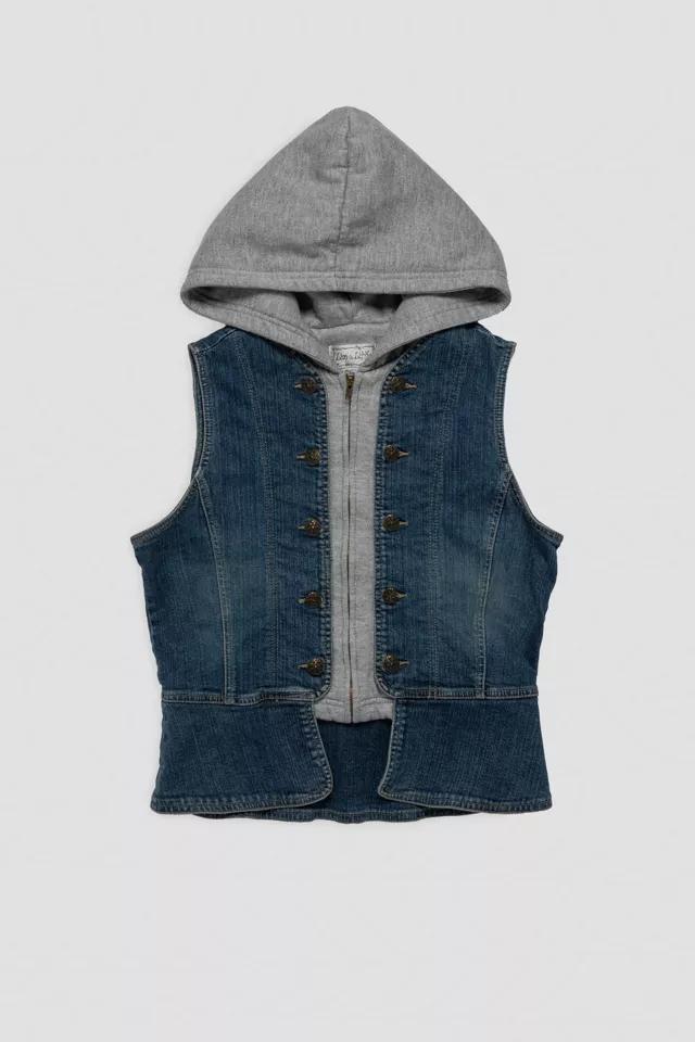 Vintage Denim Hooded Vest by URBAN OUTFITTERS