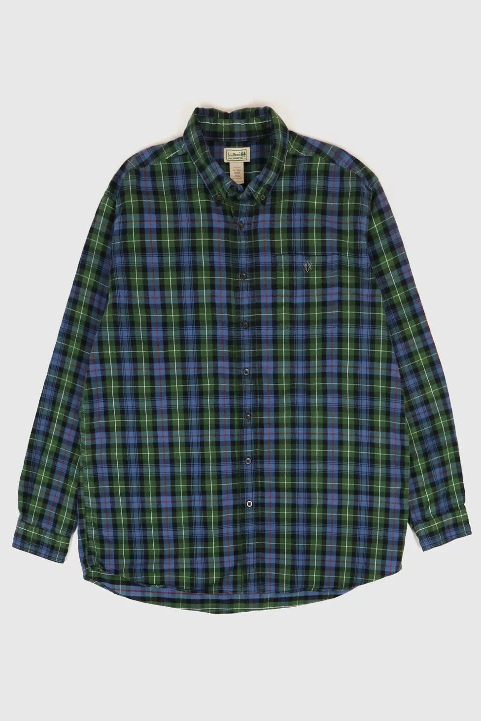 Vintage L.L. Bean Plaid Flannel Button-Down Shirt by URBAN OUTFITTERS