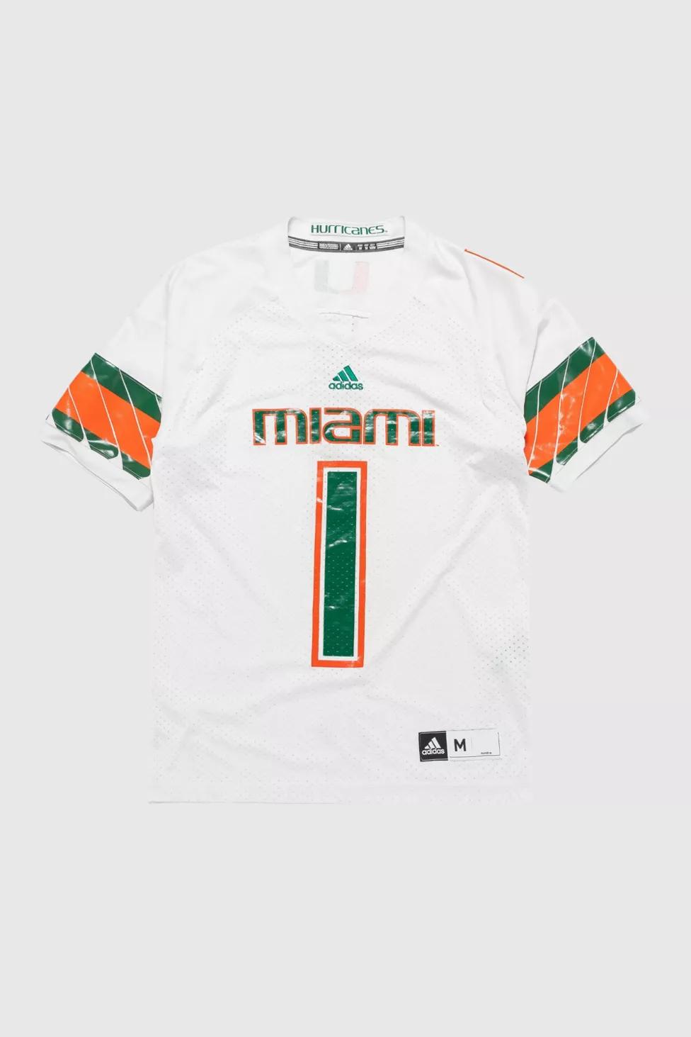 Vintage Miami Hurricanes Football Jersey by URBAN OUTFITTERS