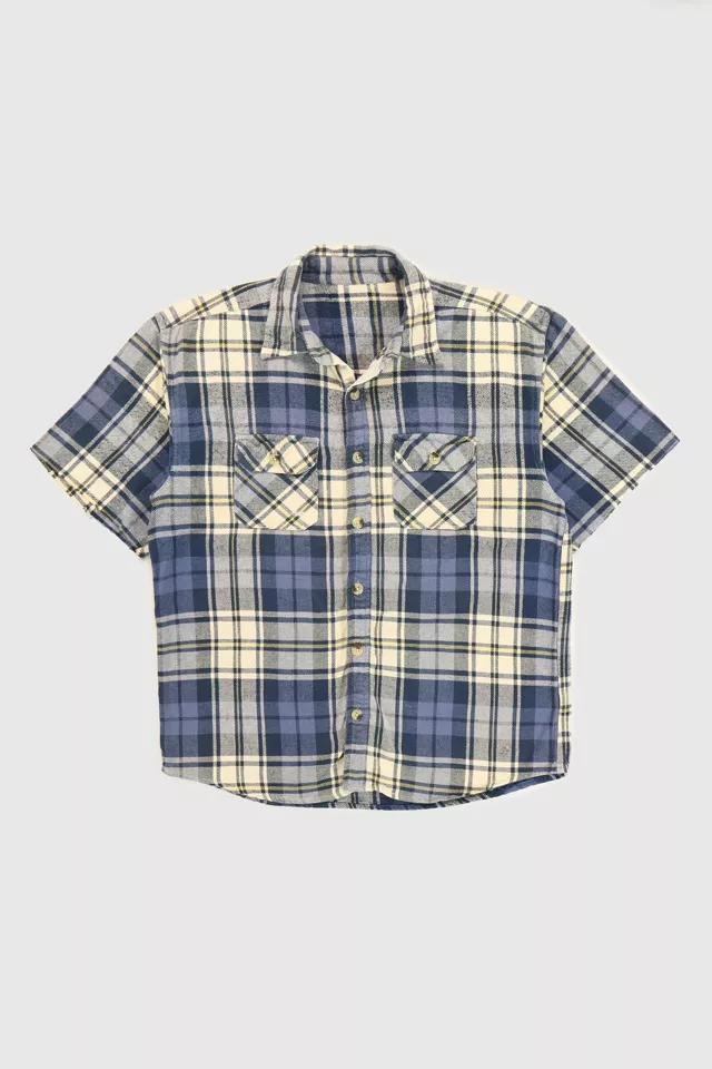 Vintage Plaid Cut Off Short Sleeve Shirt by URBAN OUTFITTERS