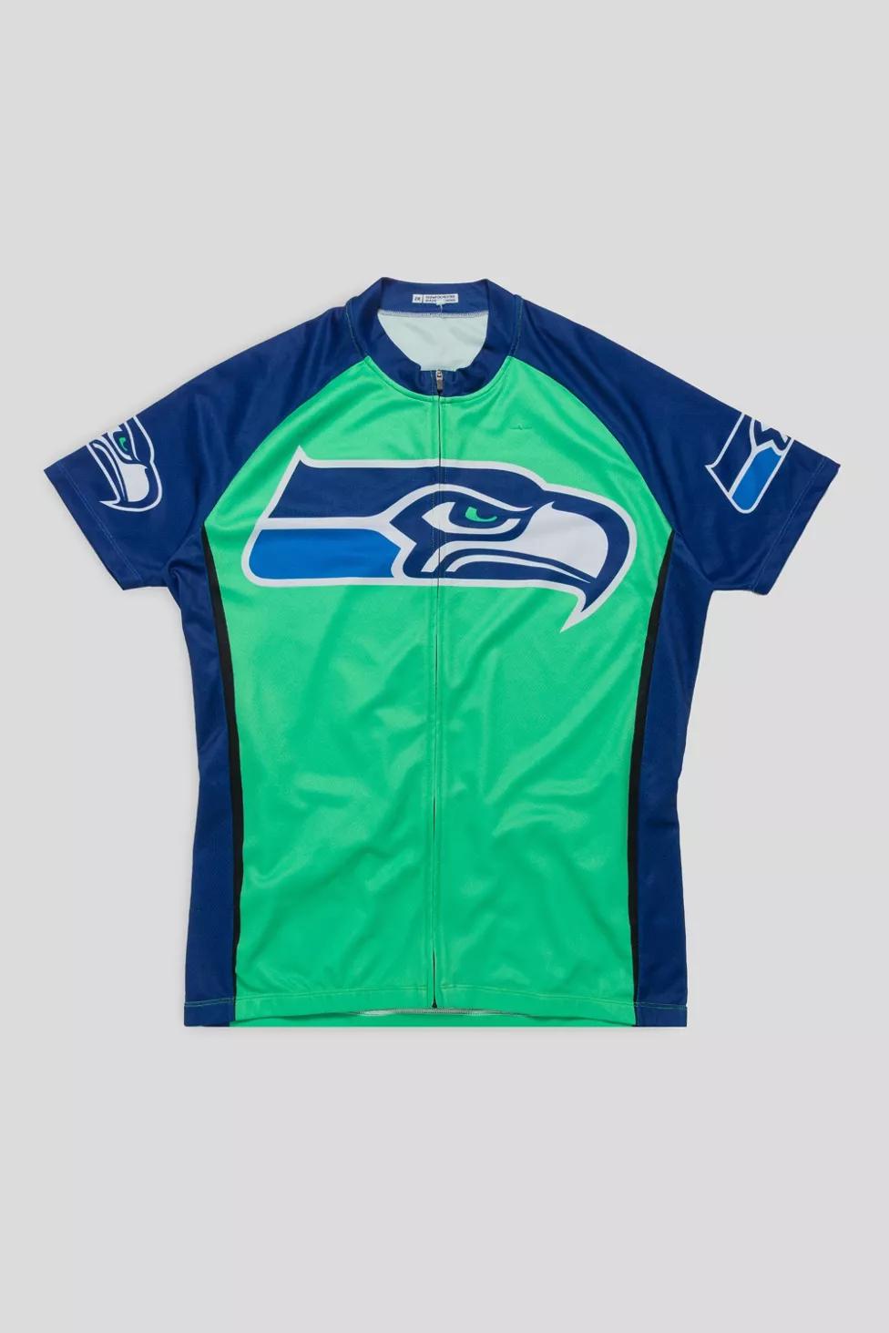 Vintage Seattle Seahawks Zip-Up Football Jersey by URBAN OUTFITTERS