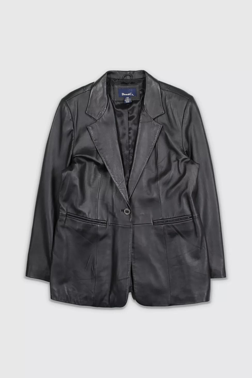 Vintage Y2K Black Leather Blazer by URBAN OUTFITTERS