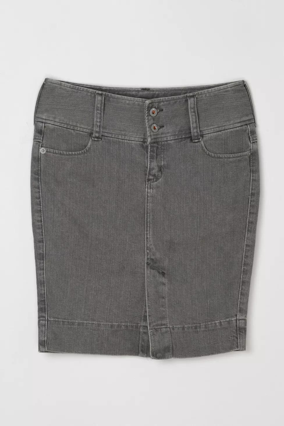 Vintage Y2k Grey Denim Mini Skirt by URBAN OUTFITTERS