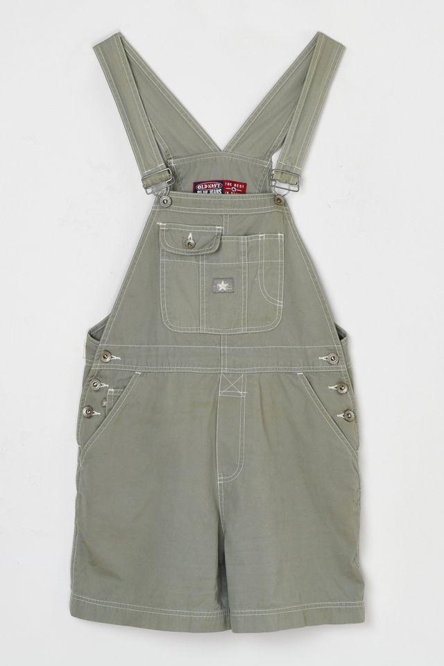 Vintage Y2k Khaki Short Overalls by URBAN OUTFITTERS