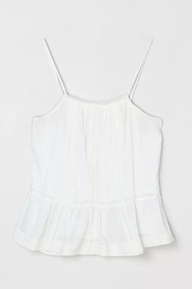 Vintage Y2k Lace-Edged Pleated Top by URBAN OUTFITTERS