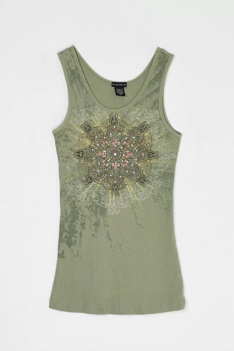 Vintage Y2k Studded Printed Tank Top by URBAN OUTFITTERS