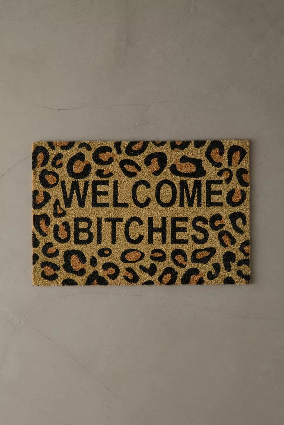 Welcome Leopard Print Coir Doormat by URBAN OUTFITTERS