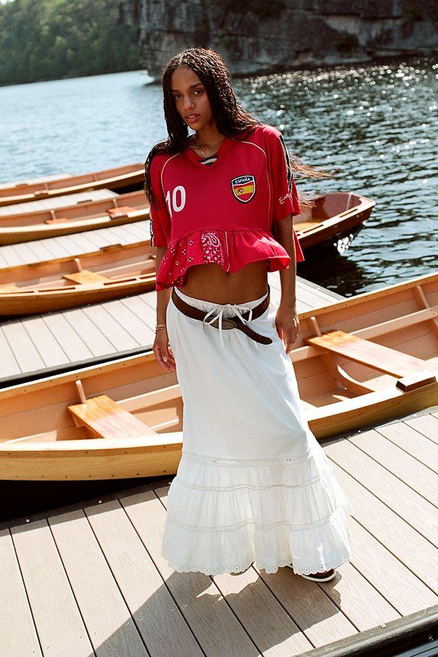 Urban Renewal Remade Bandana Hem Soccer Jersey Tee by URBAN RENEWAL Urban Renewal Remade Bandana Hem Soccer Jersey Tee by URBAN RENEWAL