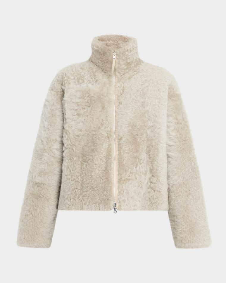 Jeena Reversible Shearling Jacket by UTZON