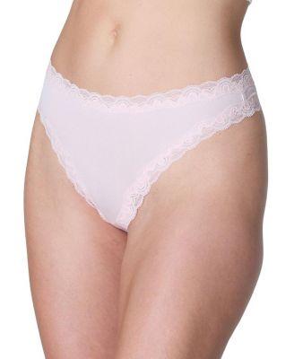 Women's Soft Silk Lace Trim Thong by UWILA WARRIOR