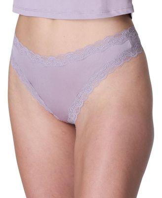 Women's Soft Silk Lace Trim Thong by UWILA WARRIOR