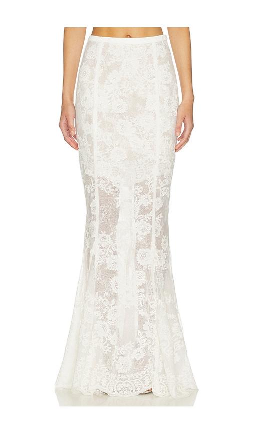 V. Chapman Athena Skirt in White by V. CHAPMAN