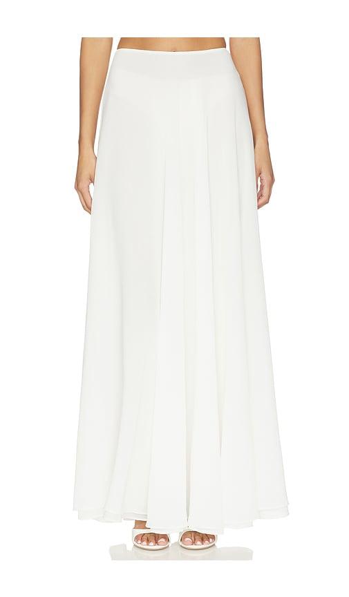 V. Chapman Carter Maxi Skirt in White by V. CHAPMAN