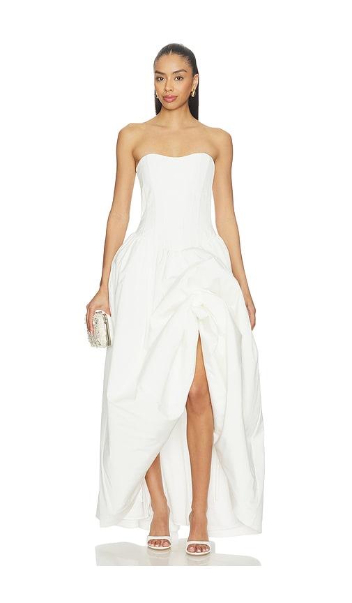 V. Chapman Clara Dress in White by V. CHAPMAN