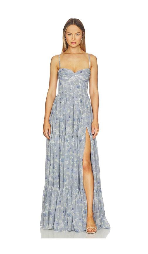 V. Chapman Gwen Dress in Slate by V. CHAPMAN