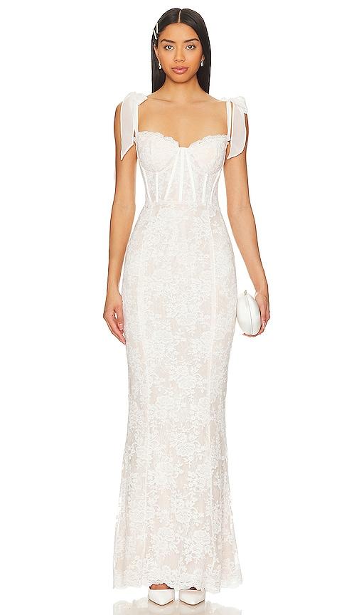 V. Chapman Romanza Gown in White by V. CHAPMAN