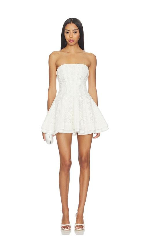 V. Chapman Rosemary Mini Dress in White by V. CHAPMAN
