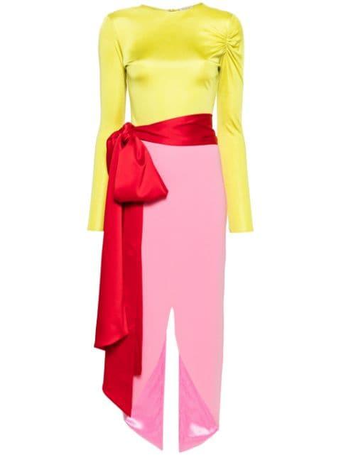 Cherry belted maxi dress by V:PM ATELIER
