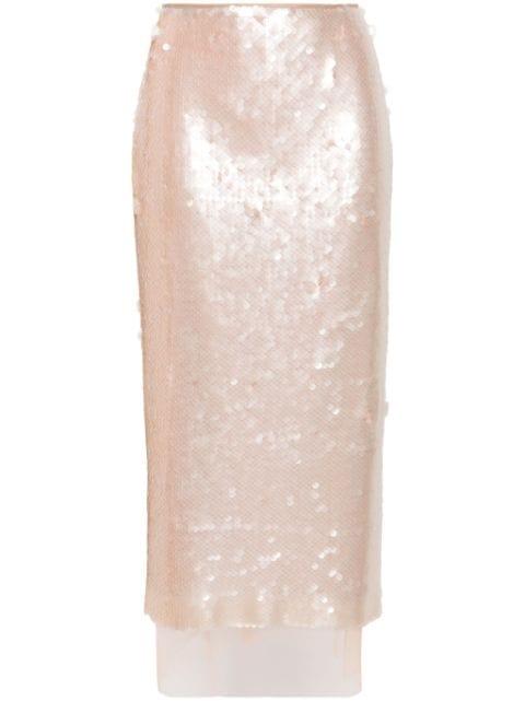 Citrus sequinned pencil skirt by V:PM ATELIER
