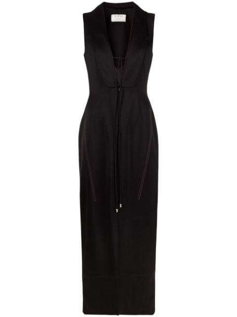 Dario V-neck midi dress by V:PM ATELIER