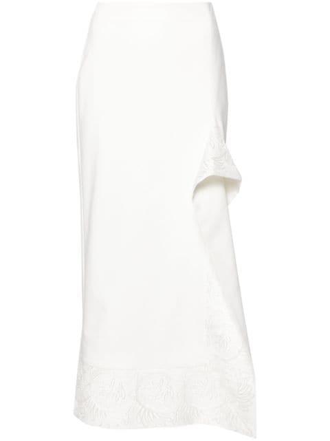 Lynn floral-embroidered pencil skirt by V:PM ATELIER