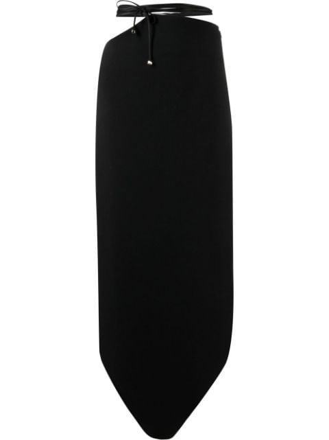 Swirl asymmetric midi skirt by V:PM ATELIER